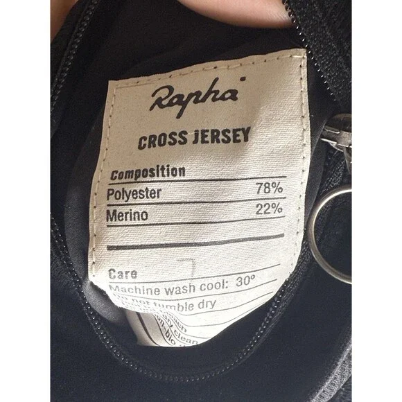 Rapha Cross Jersey Jacket Size Large Black